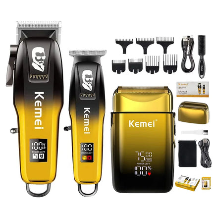 3 in 1 Kemei Original Hair Clipper Kit for Men,Electric Shaver,Hair