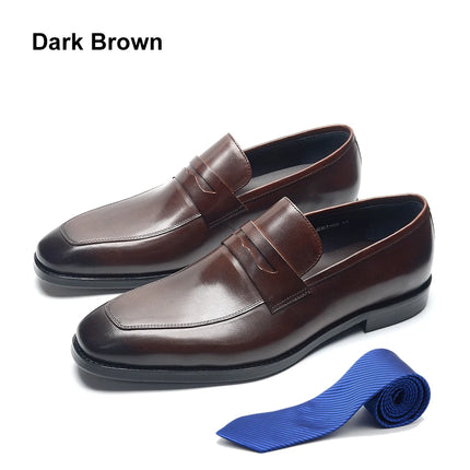 High Quality Mens Dress Shoes Brown Black Moccasins