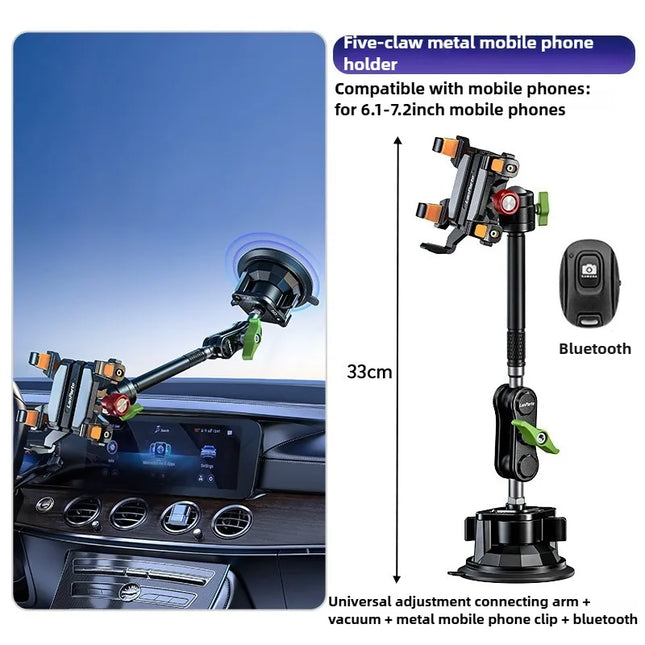 DIBELLAY LanParte – Support Téléphone Voiture 360° à Ventouse Métallique