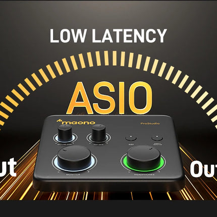 DIBELLAY MAONO PS22 Lite USB Audio Interface – XLR Input, 24-bit/192kHz, Loopback & ASIO for Music/Guitar/DAW