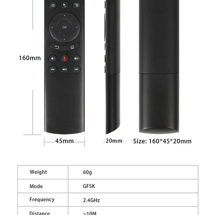 MRSVI G20S Air Mouse Remote – Voice Control 2.4G