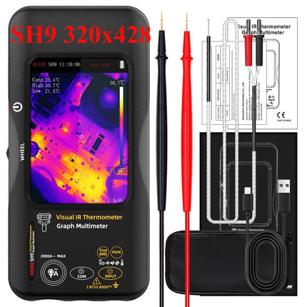 DIBELLAY BSIDE SH9/SH7 Thermal Imager & Multimeter 2-in-1 (320×320, 20000 Counts) – Auto & Heating
