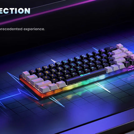 Wireless Gaming Keyboard 68 Keys – Backlit & Rechargeable