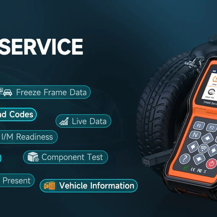TPMS Sensor Activation & Reset Tool – Tire Pressure Monitoring, Programming, and OBD2 Diagnostic Tool