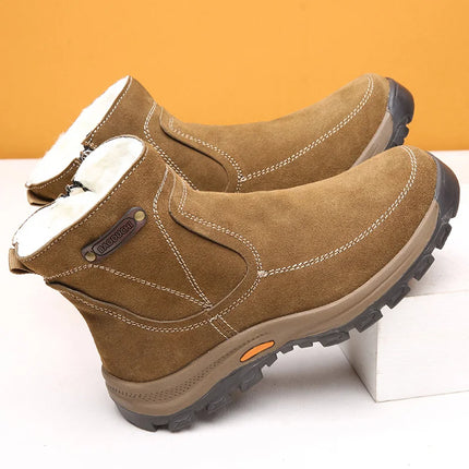 Bottes neige homme en cuir