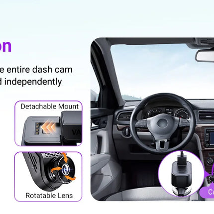 DIBELLAY Vantrue S1 Pro Max 4K Dash Cam – Front STARVIS 2, HDR, Night Vision, 5G WiFi, ADAS, GPS, 24h Parking Mode