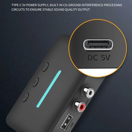 Bluetooth 5.3 Audio Receiver with AUX & RCA