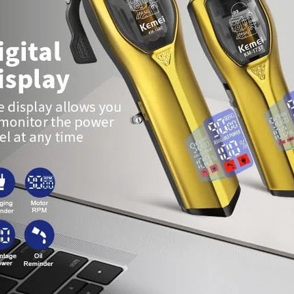 Kemei Professional Cordless Hair Clipper & Trimmer Set