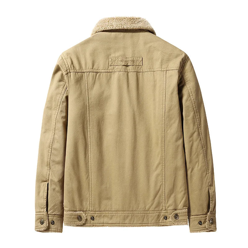 Men Winter New Fleece Thick Warm Jacket Men Fashion