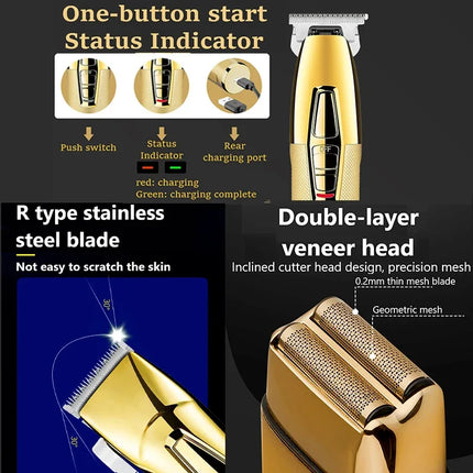 Kemei Tx1 Full Metal Electric Shaver for Men Rechargeable