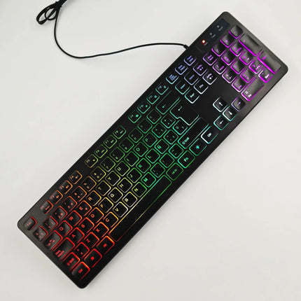RGB Backlit Gaming Keyboard – Wired USB, Silent Keys