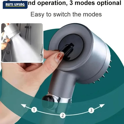Filtered Handheld Shower Head 3 Spray Modes