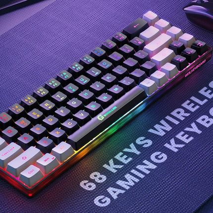 Wireless Gaming Keyboard 68 Keys – Backlit & Rechargeable