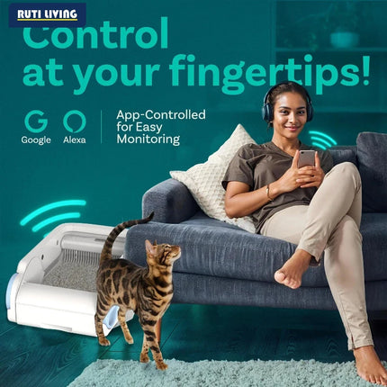 RUTI Smart Automatic Self-Cleaning Cat Litter Box WiFi