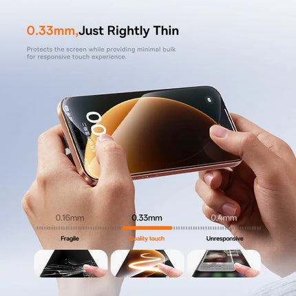 Dibellay Tempered Glass Screen Protector for iPhone 17–12 Pro Max (HD, Anti-Peep, Dust-Proof, with Cleaning Kit)