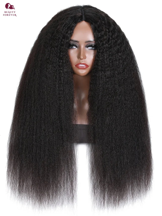 Beauty Forever EasiContour™  V Part Wig Yaki Straight 100% Virgin Human Hair Yaki Straight Human Hair Wig