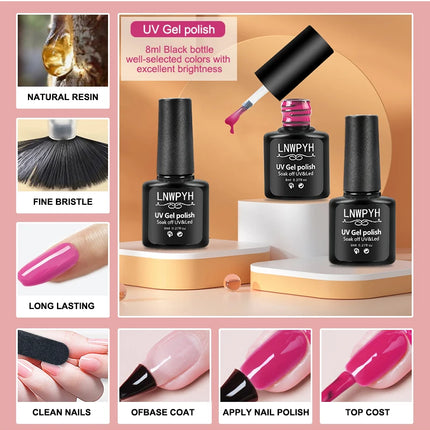 Gel Nail Polish Kit with UV Lamp & Electric Nail Drill – Complete Manicure Set