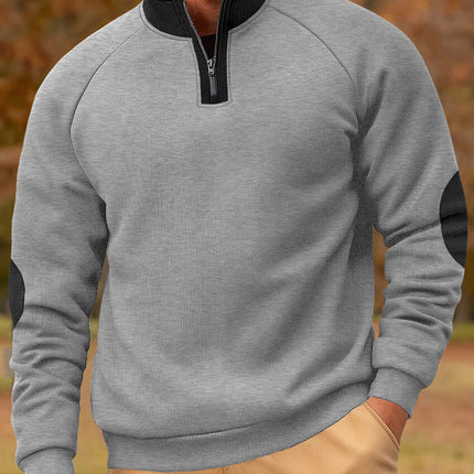 Color-Block Half-Zip Sweater