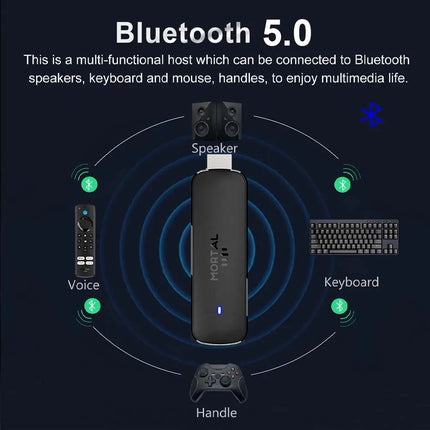 Mortal Q8 – TV Stick Android 14, Wi-Fi 6, BT 5.0, Google Assistant