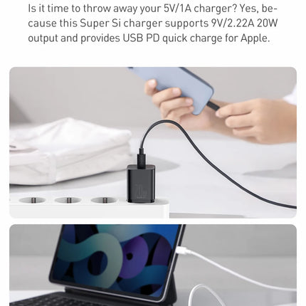 DIBELLAY 20W PD Fast Charging Portable Charger for iPhone & iPad”