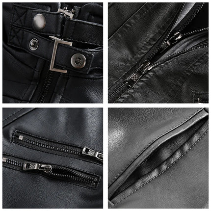 Men’s Hooded Faux Leather Vest