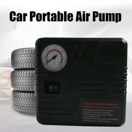 12V Car Tire Inflator Air Pump with Pressure Gauge for SUV & Truck