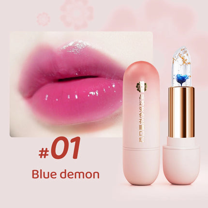 Crystal Jelly Lipstick – Color-Changing Petal Lip Balm