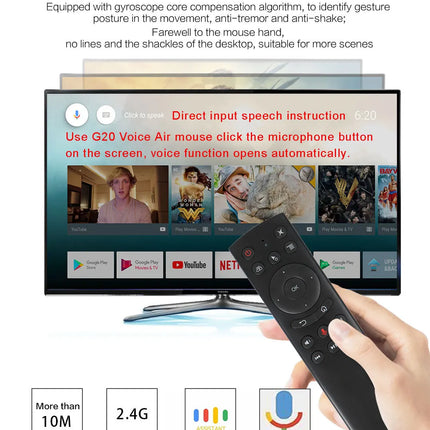 MRSVI G20S Air Mouse Remote – Voice Control 2.4G