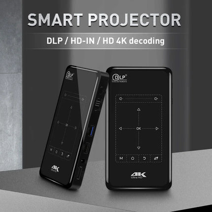 P09-II Portable DLP Mini Pocket Projector Android 9.0 2GB RAM 32GB ROM WIFI5 BT4.2 4K HD Beamer Home Cinema LED Video Projector