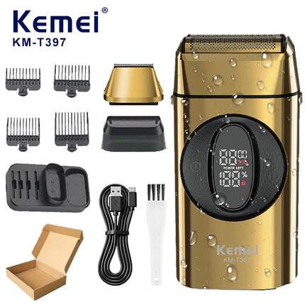 Kemei T397 Professional Hair for Men, Tondeuse à Barbe Étanche et Rechargeable