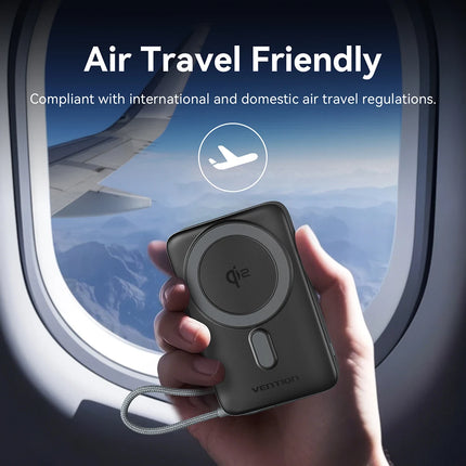 Dibellay Vention 35W Qi2 Magnetic 10000mAh Wireless Power Bank – 15W Fast Charger for iPhone 16/15/14