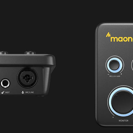 DIBELLAY MAONO PS22 Lite USB Audio Interface – XLR Input, 24-bit/192kHz, Loopback & ASIO for Music/Guitar/DAW