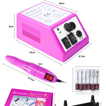 Ponceuse à ongles électrique 20 000 RPM – Manucure & pédicure