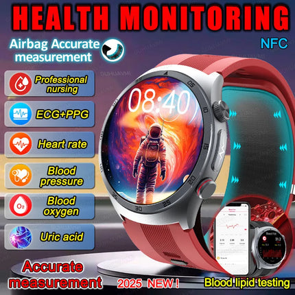 Watches Air Pump Airbag Accurate Measure Smart Watch Men Micro Physical Examination BloodPressure Sport SmartWatch