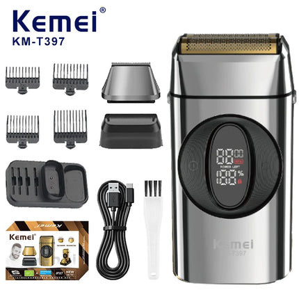Kemei T397 Professional Hair for Men, Tondeuse à Barbe Étanche et Rechargeable