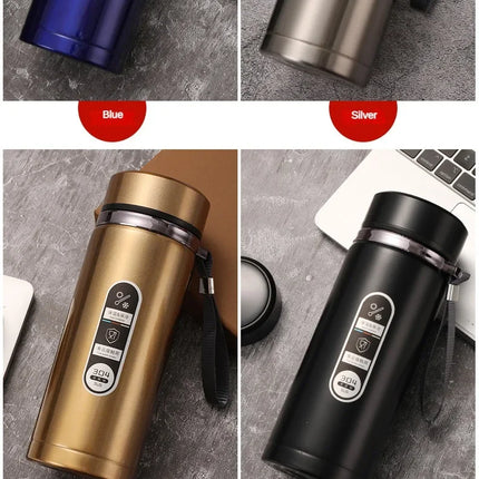 DIBELLAY – Thermos Inox 500 ml–1 L avec Affichage Température LED, Flacon Sous Vide Portable