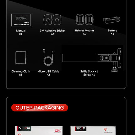 DIBELLAY SJCAM SJ20 4K Dual-Lens Action Camera – Anti-Shake, Waterproof, 5G WiFi, Touch Screen, Motion Detection