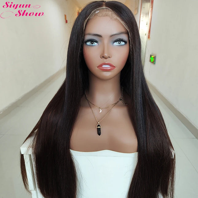 Ombre Brown Bone Straight Bob Wig – 100% Human Hair
