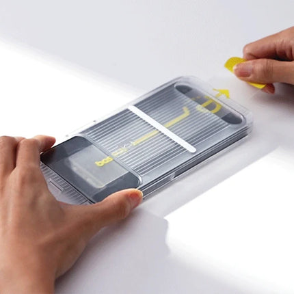 Dibellay Tempered Glass Screen Protector for iPhone 17–12 Pro Max (HD, Anti-Peep, Dust-Proof, with Cleaning Kit)