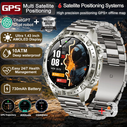 Outdoor Military GPS Smart Watch