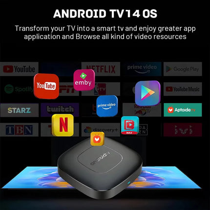 T1 – TV Box Android 13, Wi-Fi Double Bande, BT, Google Assistant, Netflix, 2GB+16GB