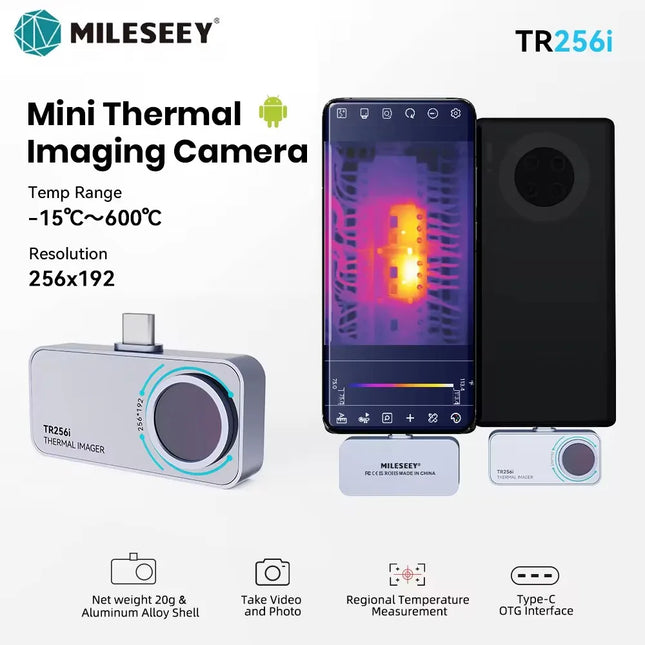 MILESEEY TR256i Thermal Camera 256×192 for Android/iPhone