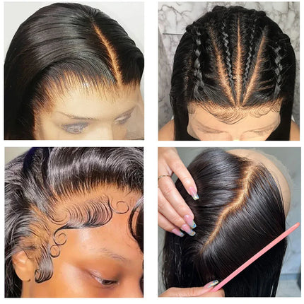 Lace Front 13x4/13x6 – Perruque transparente, preplucked
