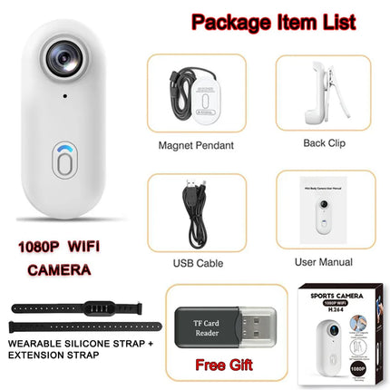 Dibellay 4K Magnetic Body Cam – Smart Wireless Action Camera