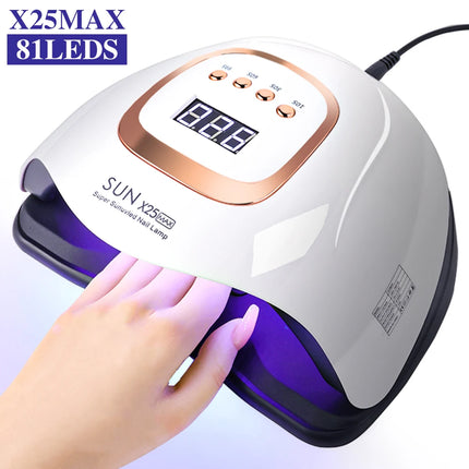 Lampe UV ongles 81 LEDs – Séchage rapide avec capteur & 4 minuteries