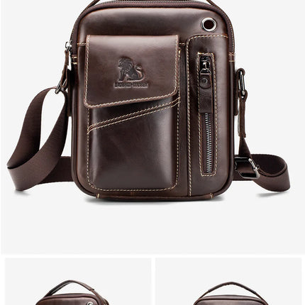 Men's Small Cowhide Single-shoulder Bag genuine leather fashion