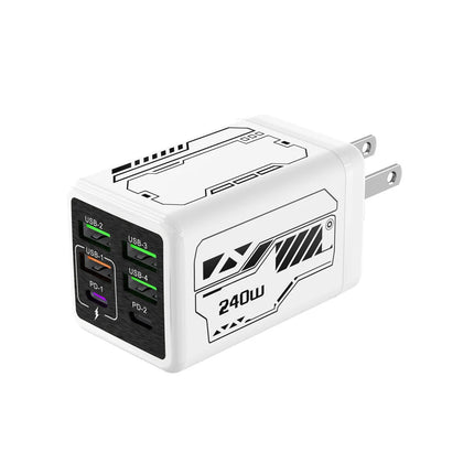 Chargeur USB-C 240W 6 Ports Charge Rapide EU/US/UK