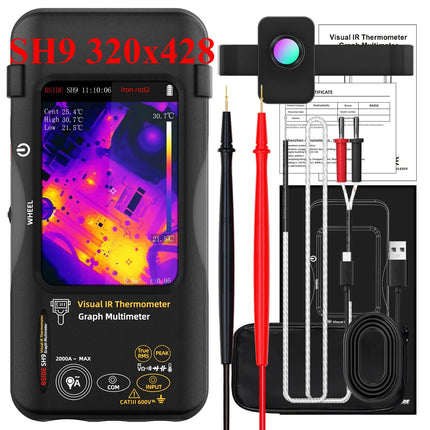 DIBELLAY BSIDE SH9/SH7 Thermal Imager & Multimeter 2-in-1 (320×320, 20000 Counts) – Auto & Heating