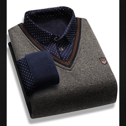 DIBELLAY Men’s Plush Two-Piece Pullover – Autumn/Winter