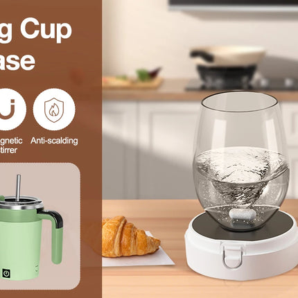 DIBELLAY – Tasse Magnétique Auto-Mélangeuse Rechargeable en Acier Inoxydable